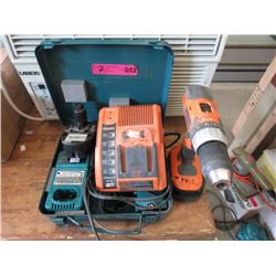 Makita Cordless Drill & Ridgid Cordless Drill