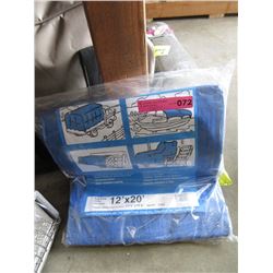 New Western Rugged 12 Foot x 20 Foot Blue Tarp