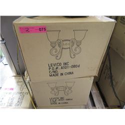 2 Levico Double Wall Mount Light Fixtures