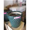 Two 3 Piece Plant Pots - Green Bamboo