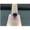 Image 1 : 2.4 CT Amethyst & Diamond Solitaire Ring