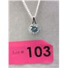 Blue Topaz & Diamond Pendant/Necklace