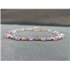 Amethyst & Diamond Tennis Bracelet