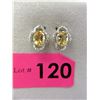 Image 1 : New Large Citrine & Diamond Earrings