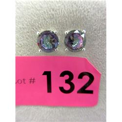 New Large Mystic Topaz Stud Earrings