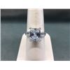 Image 1 : Large Emerald Cut Crystal Solitaire w/ 8 Baguette