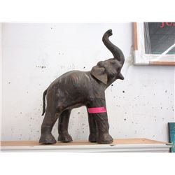 24" Tall Leather Elephant - No Tusks