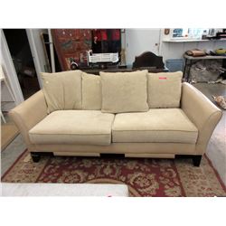 7 Foot Wide Beige Sofa