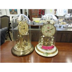 2 Brass Anniversary Clocks