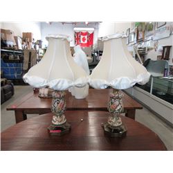 Pair of Mid-Century Italian Capodimonte Table Lamps