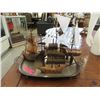 Image 1 : 2 Ship Models & A Ship Lamp