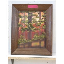 Signed Jason MC Framed Painting