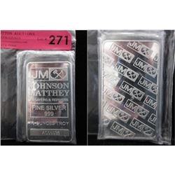 10 Oz. Johnson Matthey .999 Silver Bar