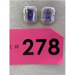 New Amethyst & Diamond Earrings