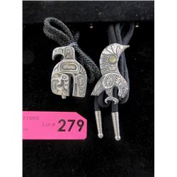 2 Native American Dress Cowboy Neckties