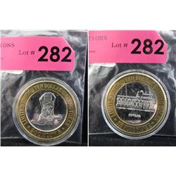 .999 Silver Boom Town Nevada $10 Gaming Token