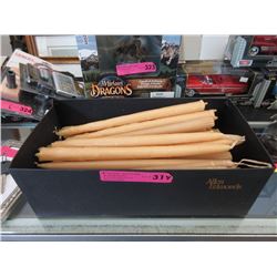 3 Dozen New 12" Double Wick Beeswax Candles