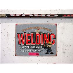 New Tin Sign with Vintage Welding Image