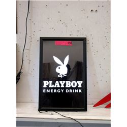 New Illuminated Playboy Energy Drink Sign