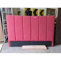 Pink Upholstered Queen Size Headboard