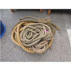 Pile of 3/4" & 1-1/2" Rope