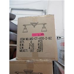 2 Cases of 4 New Black Wall Sconces