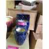 Set of 3 New Blue Ceramic Plant Pots