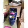 Set of 3 New Blue Ceramic Plant Pots