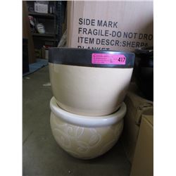 2 New 4 Piece Plant Pot Sets