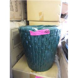 New 3 Piece Ceramic Bamboo Style Planter Set