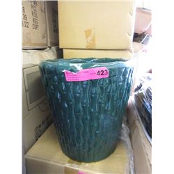 New 3 Piece Ceramic Bamboo Style Planter Set