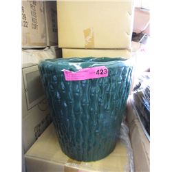 New 3 Piece Ceramic Bamboo Style Planter Set