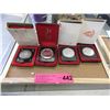 4 Canadian Silver Dollar Coins - .500 Silver