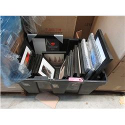 Tote of Assorted Picture Frames
