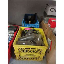 2 Crates of Assorted Vintage Glass Bottles