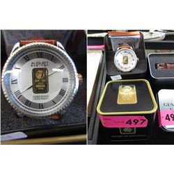 Mans New in Box August Steiner Gold Ingot Watch