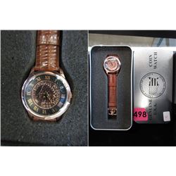 New in Tin Box August Steiner Coin Watch