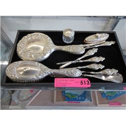 Vintage 11 Piece Silver Dresser Set