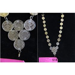 16" Necklace Made of Old Canadian Silver Nickels