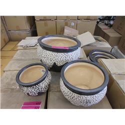 New 3 Piece Set of Ceramic Plant Pots