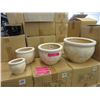 Image 1 : New Set of 4 Cream Coloured Ceramic Plant Pots