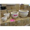 Image 1 : New Set of 4 Cream Coloured Ceramic Plant Pots