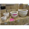 Image 1 : New Set of 4 Cream Coloured Ceramic Plant Pots