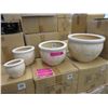 Image 1 : New Set of 4 Cream Coloured Ceramic Plant Pots
