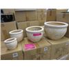 Image 1 : New Set of 4 Cream Coloured Ceramic Plant Pots