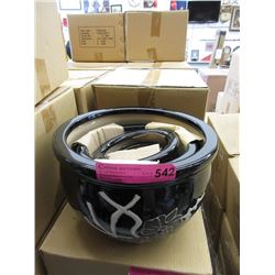 New Set of 4 Black Ceramic Plant Pots