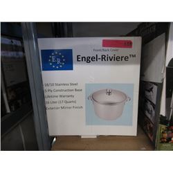 New 16 L Stainless Steel Lidded Stock Pot