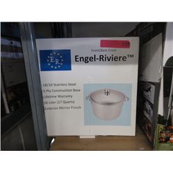 New 16 L Stainless Steel Lidded Stock Pot