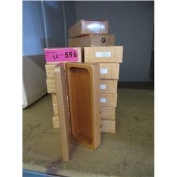 26 New Hinged Lid Wood Boxes
