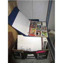Box of Sports Trading Cards in Binders